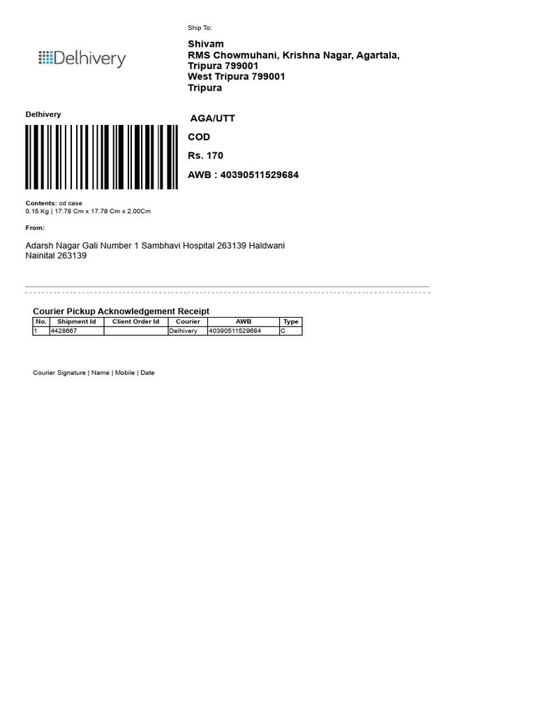 Shipment Label | PDF