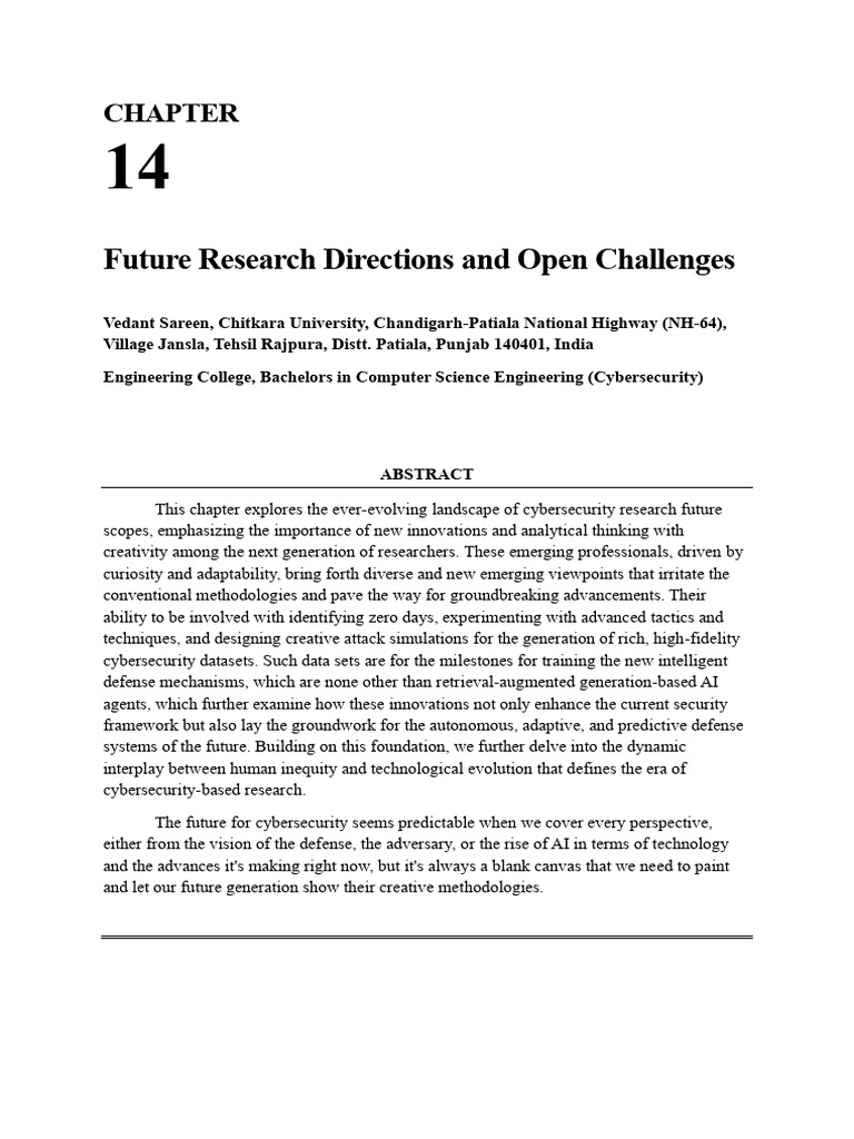 CHAPTER 14 Future Research Directions and Open Challenges | PDF ...