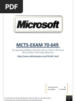 MCTS-EXAM 70-649: TS: Upgrading MCSE On Windows Server 2003 To Windows Server 2008, Technology Specialist