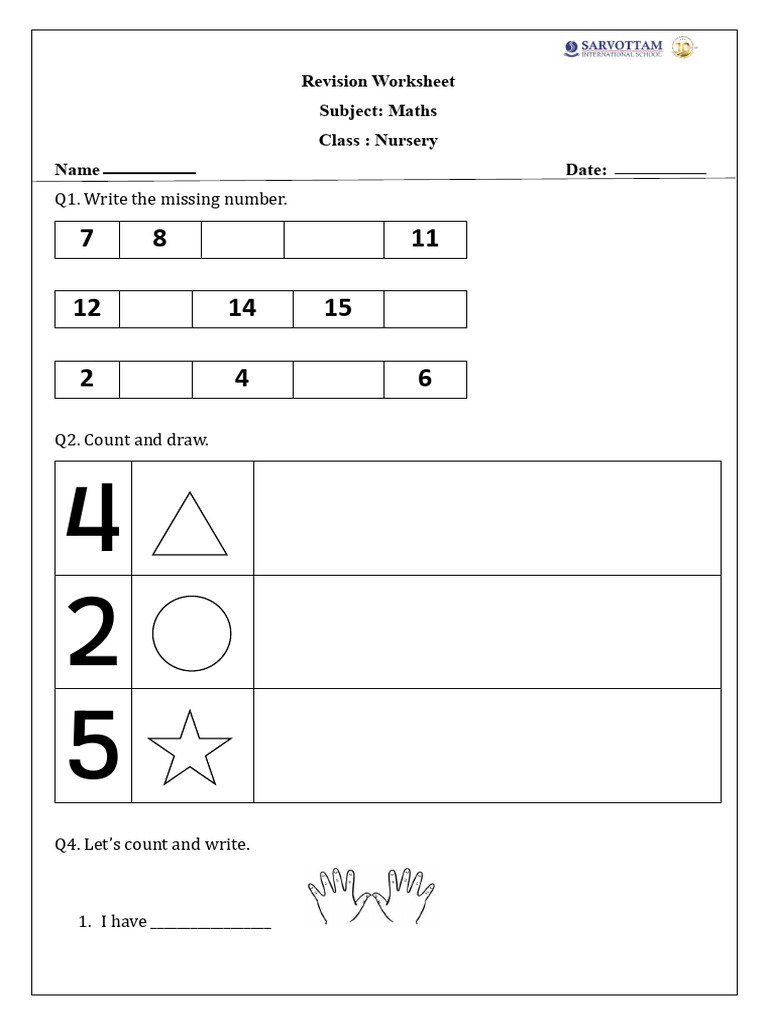 Revision Worksheet Term 2 Maths | PDF