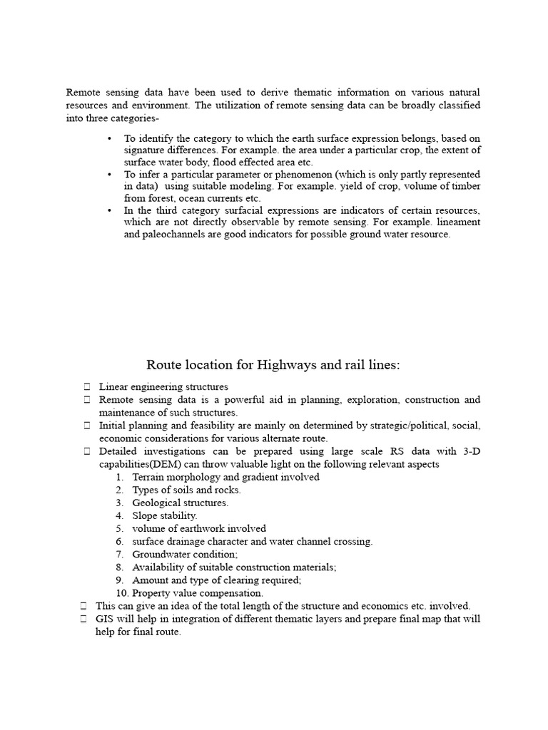 Route Location For Highways and Rail Lines | PDF