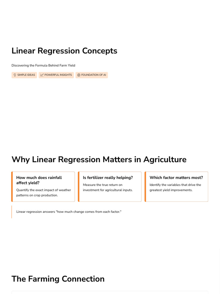 Linear Regression Concepts | PDF | Regression Analysis | Linear Regression