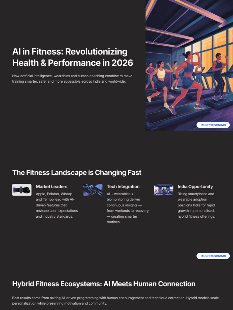 AI in Fitness Revolutionizing Health and Performance in 2026 | PDF ...
