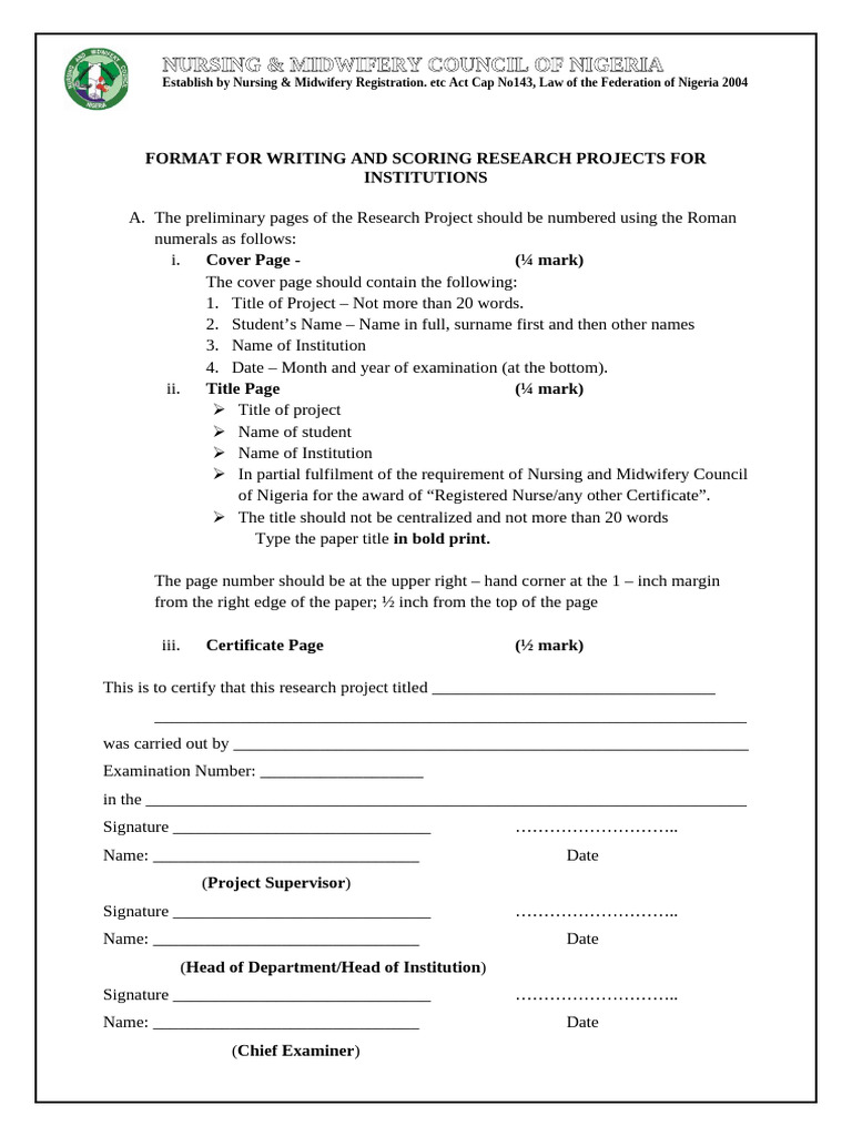 NURSING and Midwifery Project Format | PDF | Theory | Citation