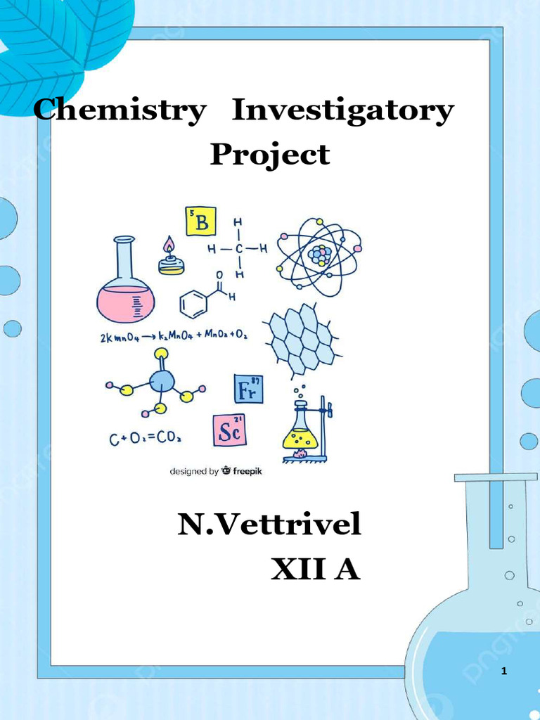Project Vettrivel Chemistry Final | PDF | Potassium | Chemistry