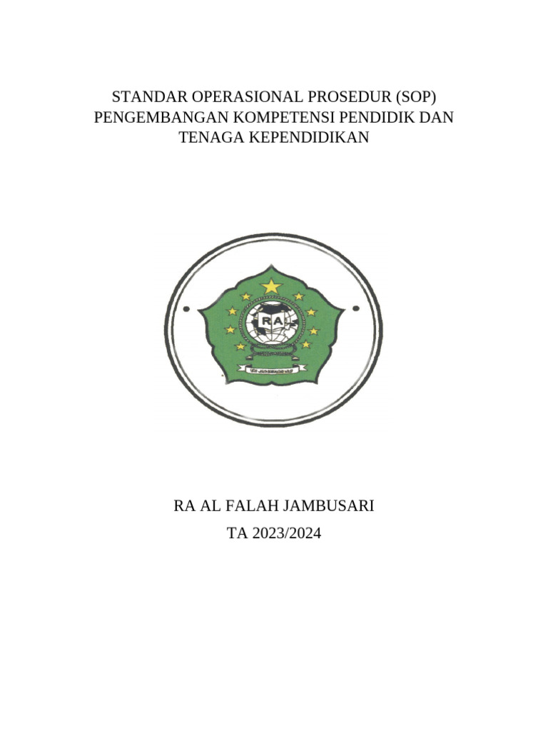 6.3 C. Sop Pengembangan Kompetensi Pendidik Dan Tenaga Kependidikan | PDF