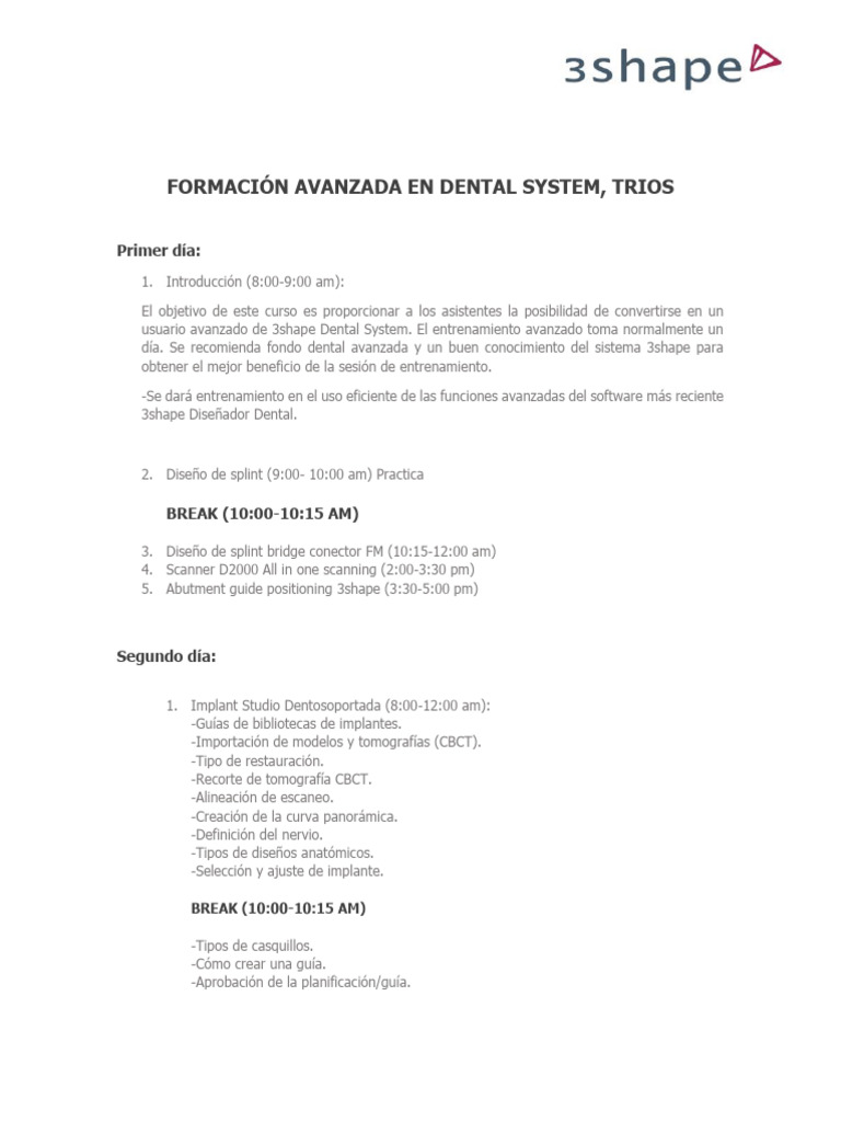 Advanced Training 3shape | PDF