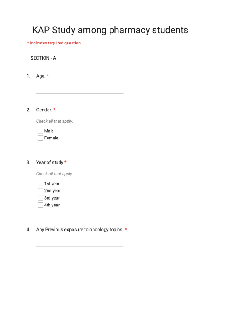 KAP Study Among Pharmacy Students | PDF