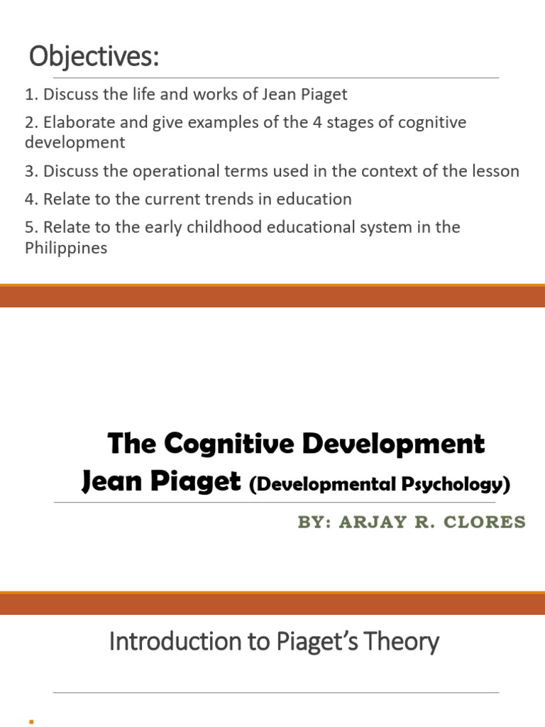 1 Piaget Cognitive Development | PDF | Intelligence | Psychological ...