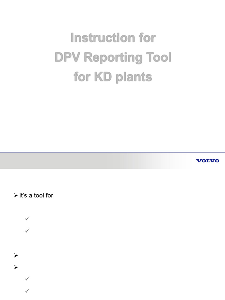 Instruction For DPV Reporting Tool (V3) | PDF | Microsoft Excel