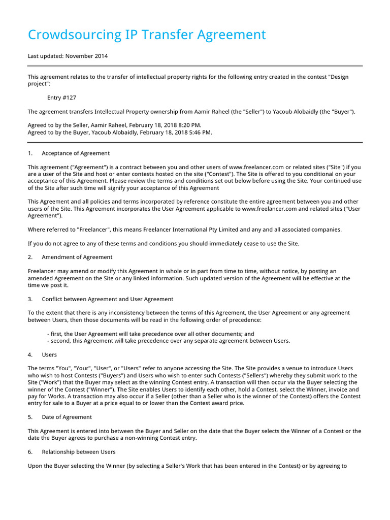 Handover Contract 208425 | PDF | Indemnity | Sales