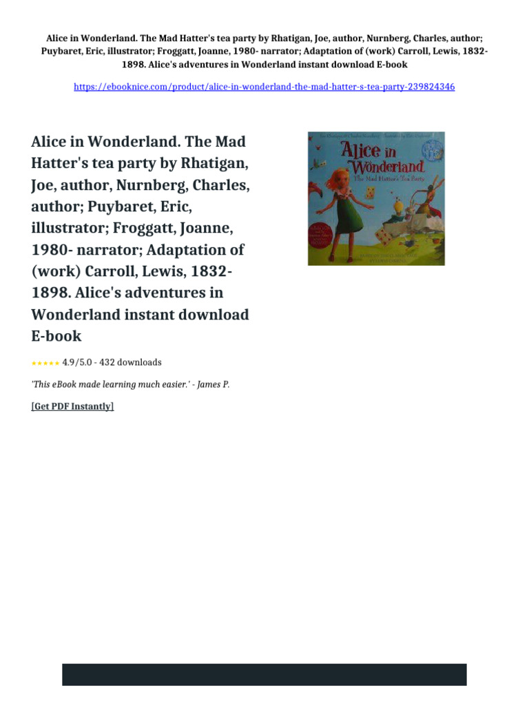 Alice in Wonderland. The Mad Hatter's tea party by Rhatigan, Joe ...