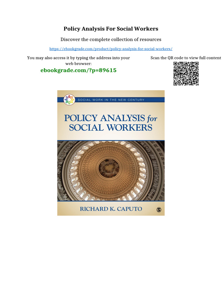 Policy Analysis For Social Workers Full Chapters Instanly | PDF ...