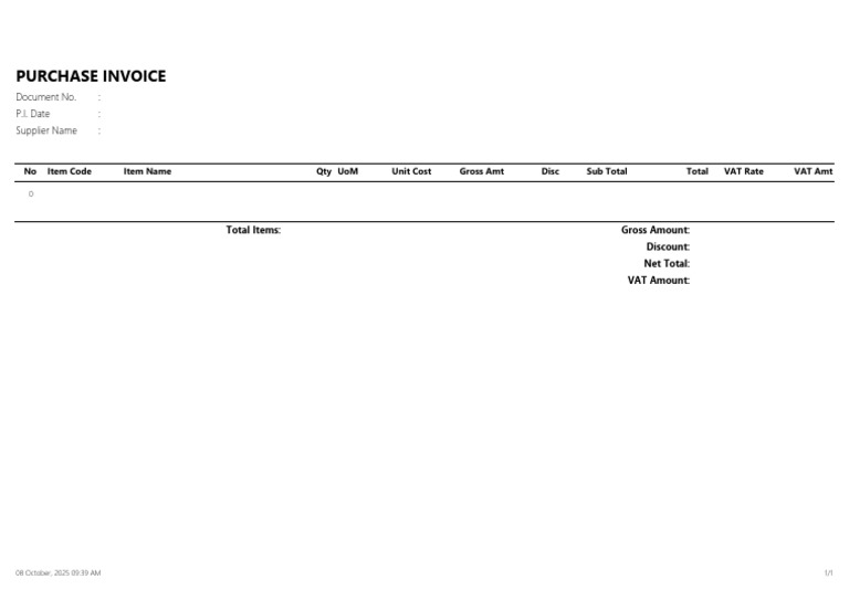 Purchase Invoice | PDF