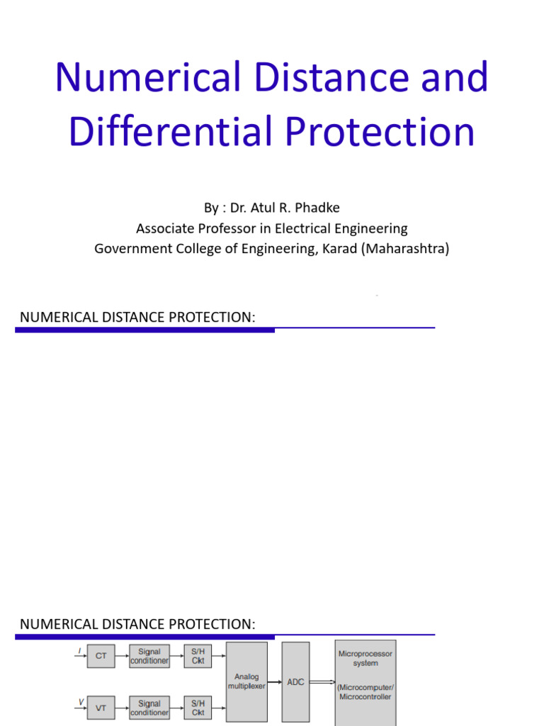 Numerical Distance and Differential Protection | PDF | Electrical ...