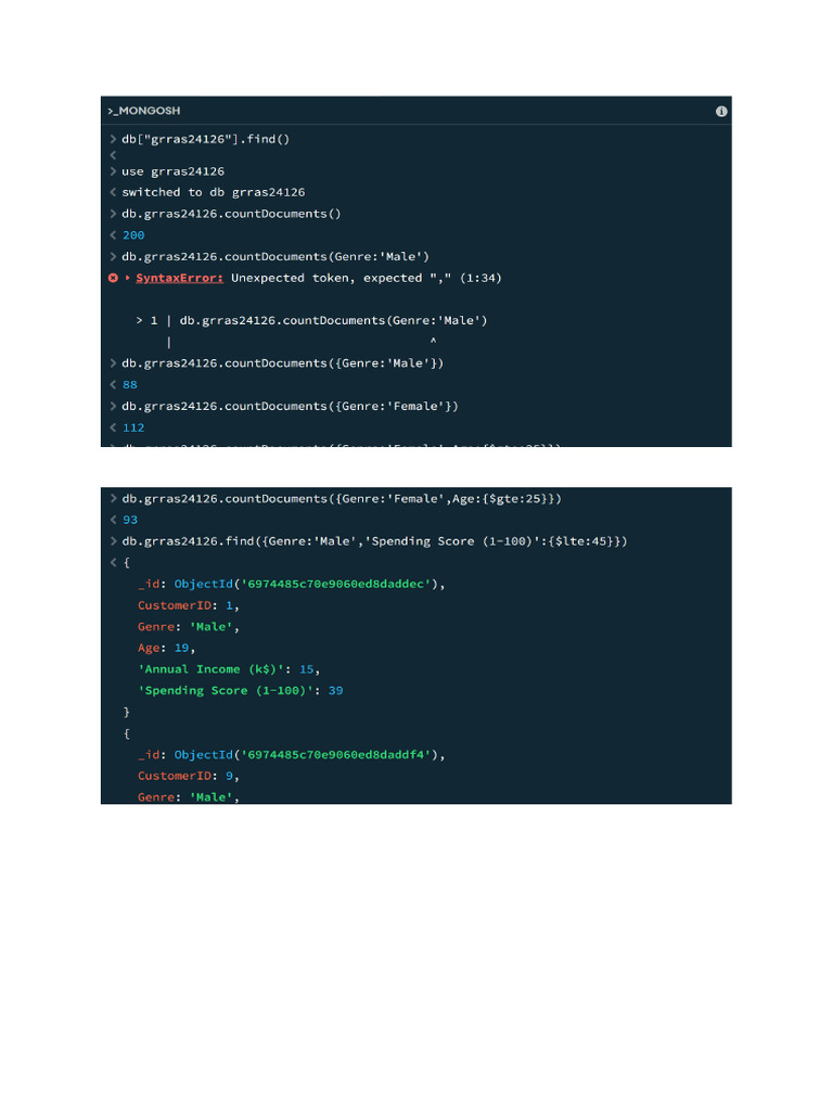 Mongo Shell Commands | PDF