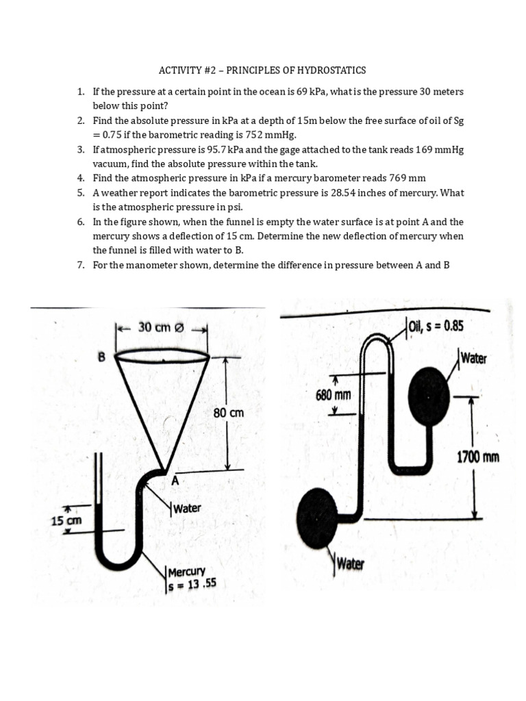 ACTIVITY 2 Principles of Hydrostatics | PDF