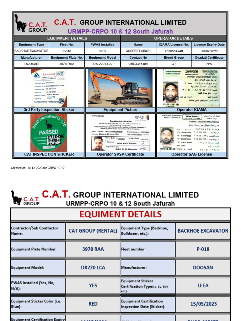 Backhoe Excavator 3978 RAA | PDF | Construction Equipment | Heavy Equipment