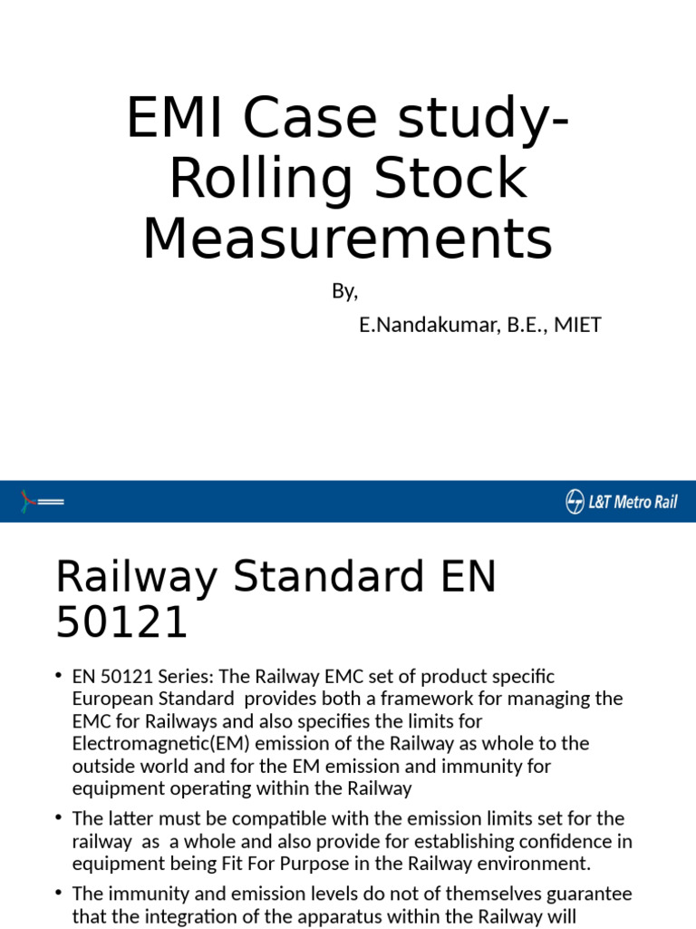 EMI Casestudy - Rolling Stock Measurement | PDF | Electromagnetic ...