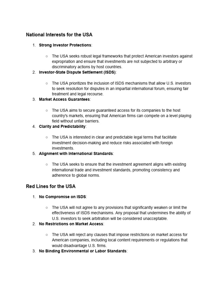 National Interests for the USA | PDF | Justice | Crime & Violence