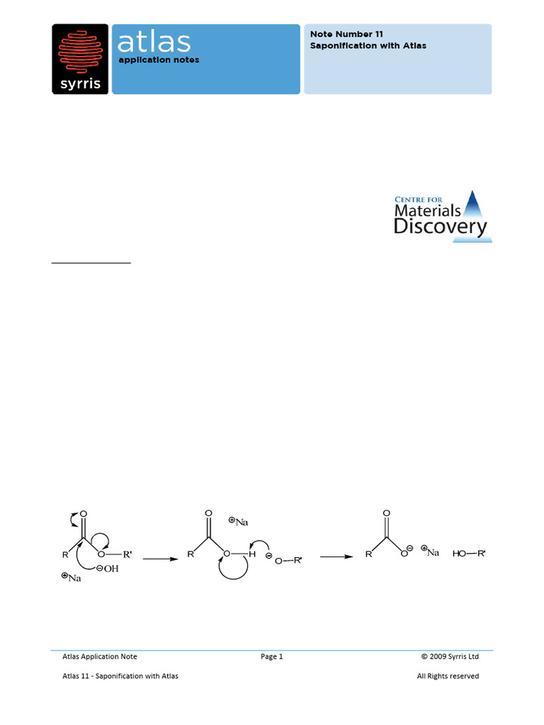 Saponification With Atlas | PDF | Sodium Hydroxide | Chemical Reactor