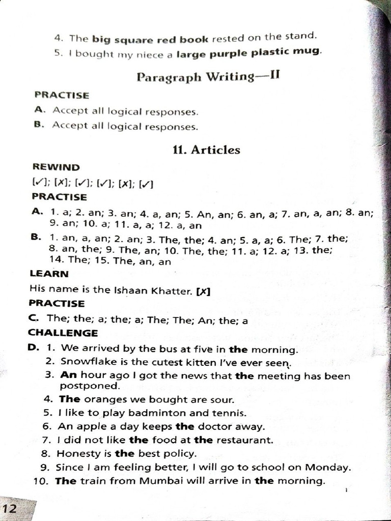 Class 6th English Grammar Ch-11 To 29 | PDF