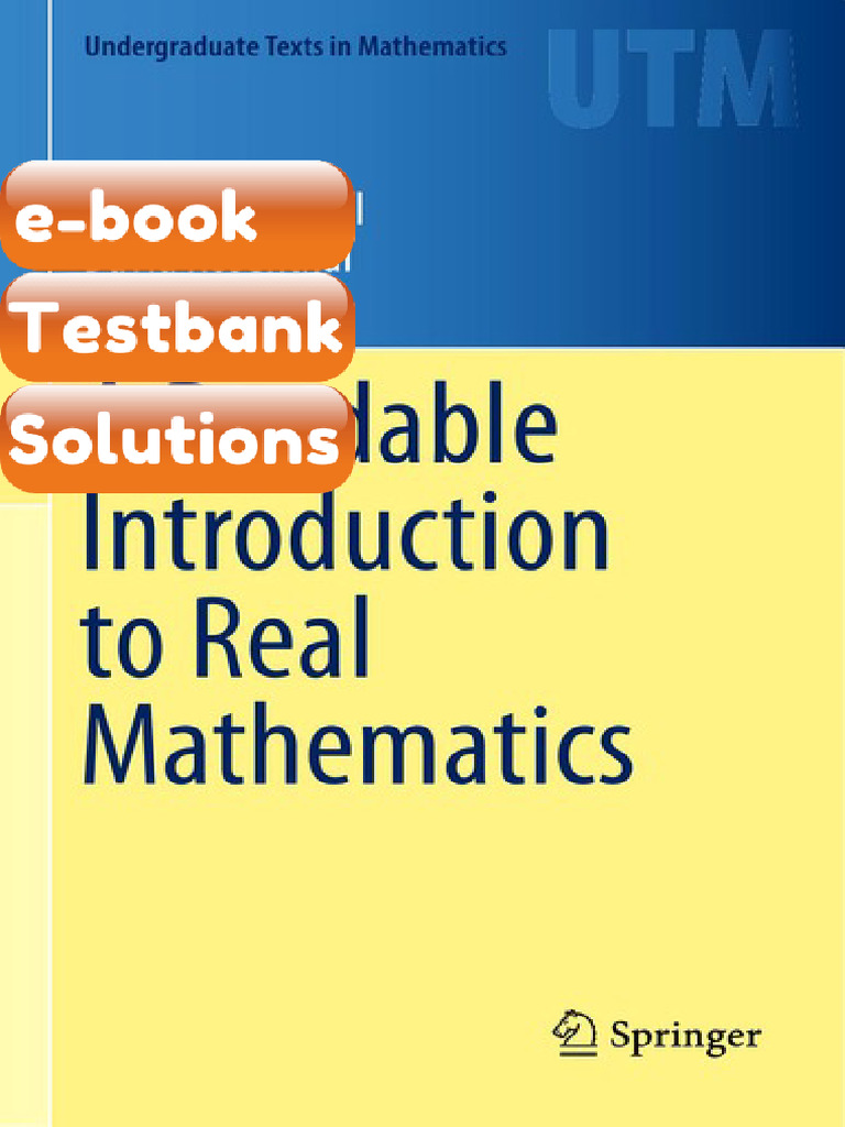 Testbank a Readable Introduction to Real Mathematics by Daniel ...