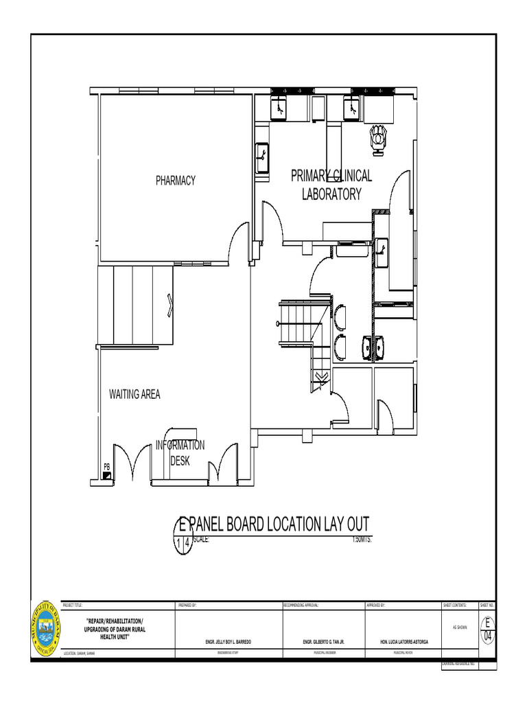 E Panel Board Location Lay Out: Primary Clinical Laboratory | PDF