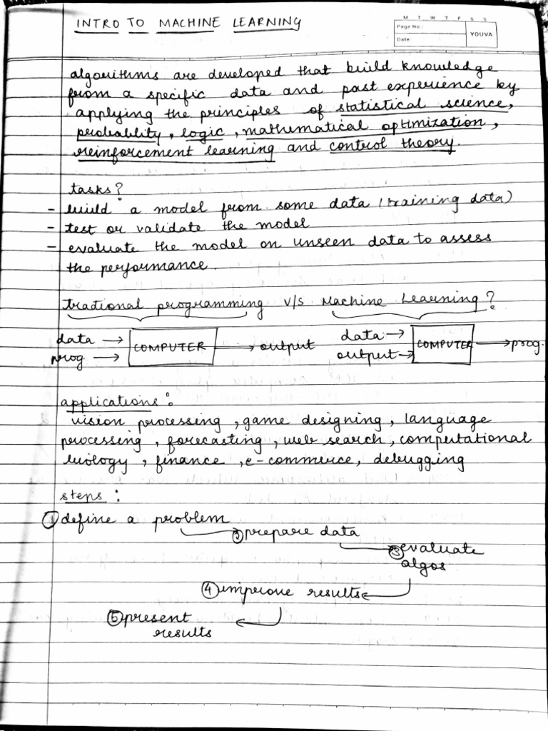 ML Notes For Mse | PDF