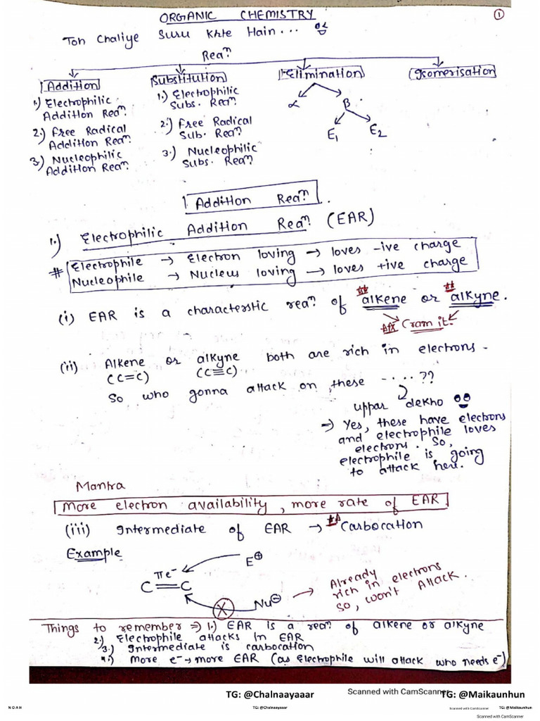 Organic ??? Chemistry Notes | PDF