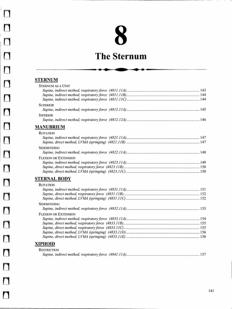 Kimberly Manual Osteopathic CH 08 Sternum | PDF | Anatomical Terms Of ...