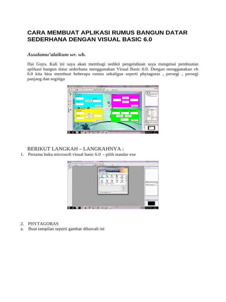 Cara Membuat Aplikasi Rumus Bangun Datar Sederhana Dengan Visual Basic ...