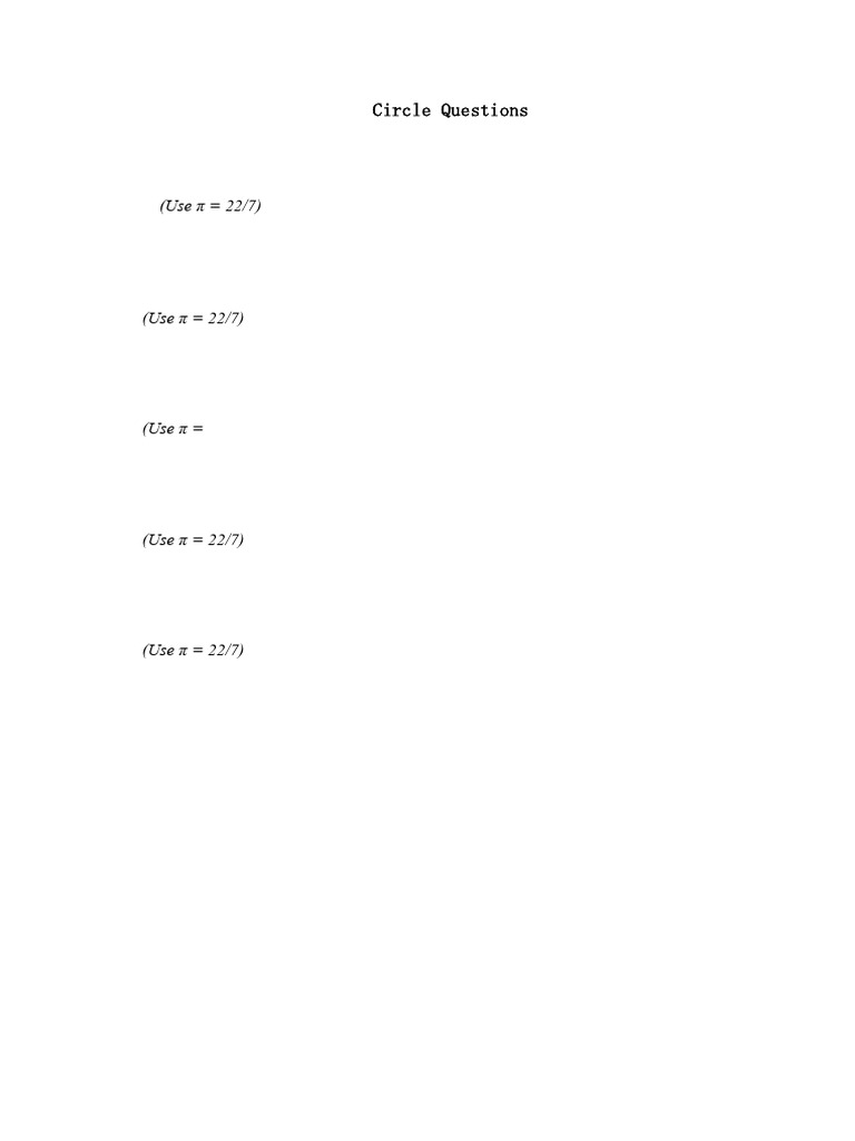 Circle Questions | PDF