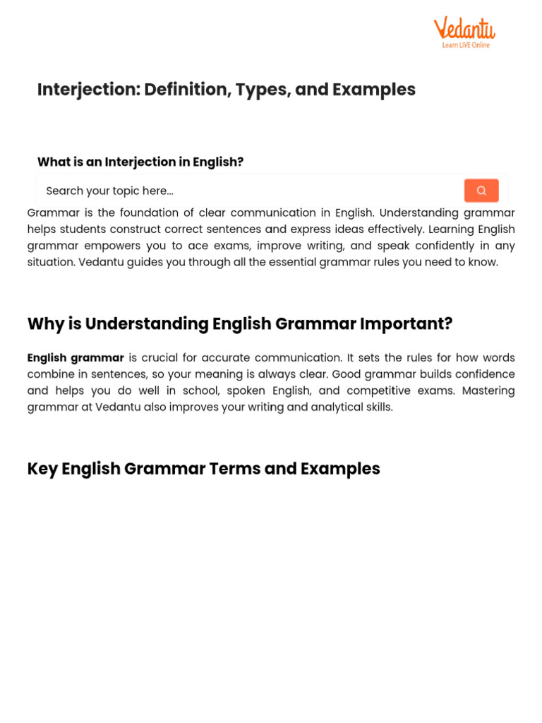 Interjection - Definition, Types, and Examples | PDF
