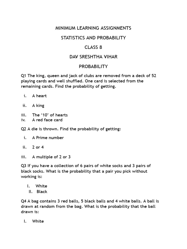 Probability Davsv Parul Goel | PDF