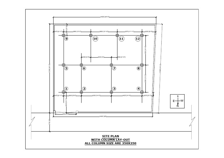 Site Plan With Colum Lay-Out | PDF
