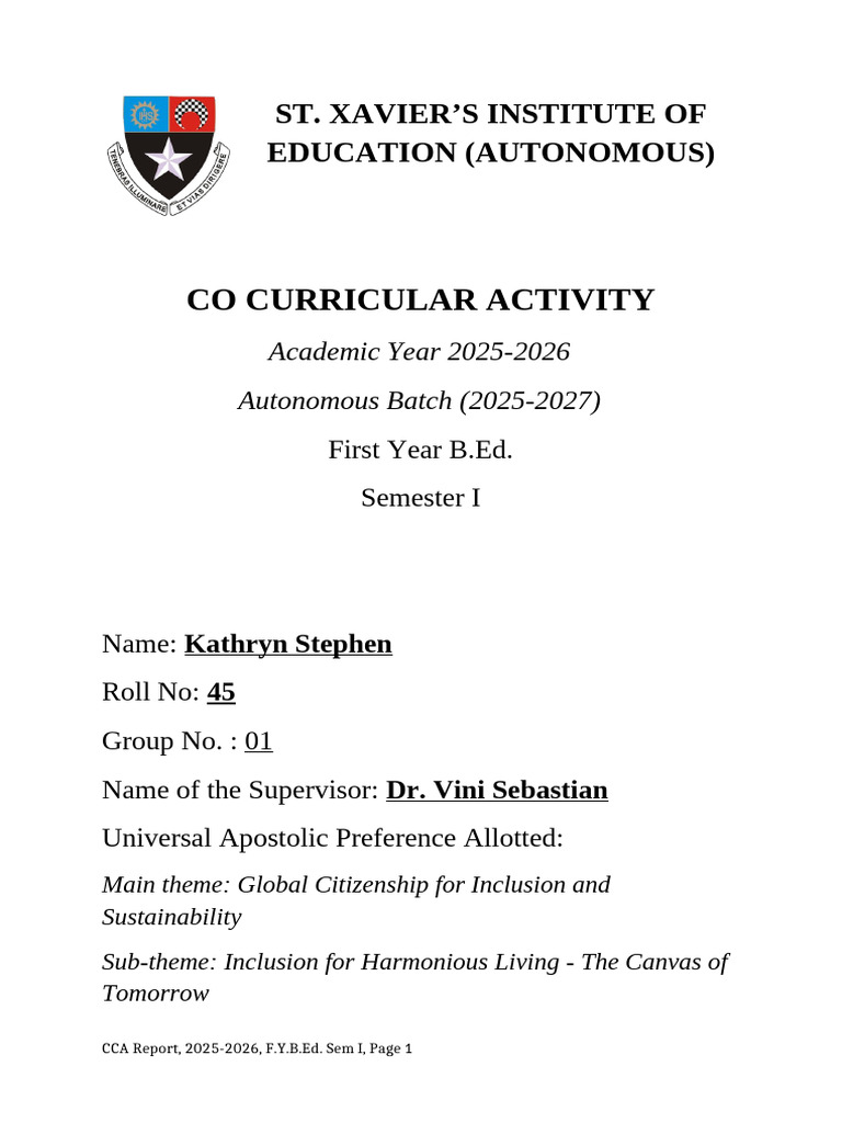 Cca Report | PDF | Teachers | Microsoft Power Point