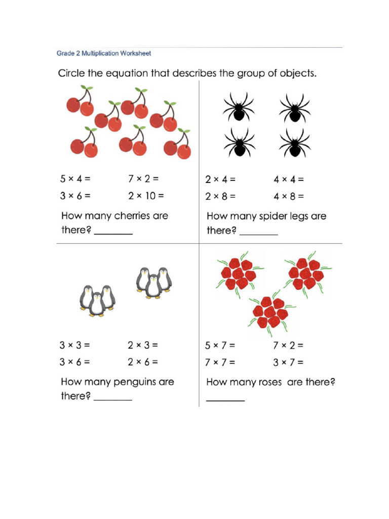 Math Multiplication Grade 2 | PDF
