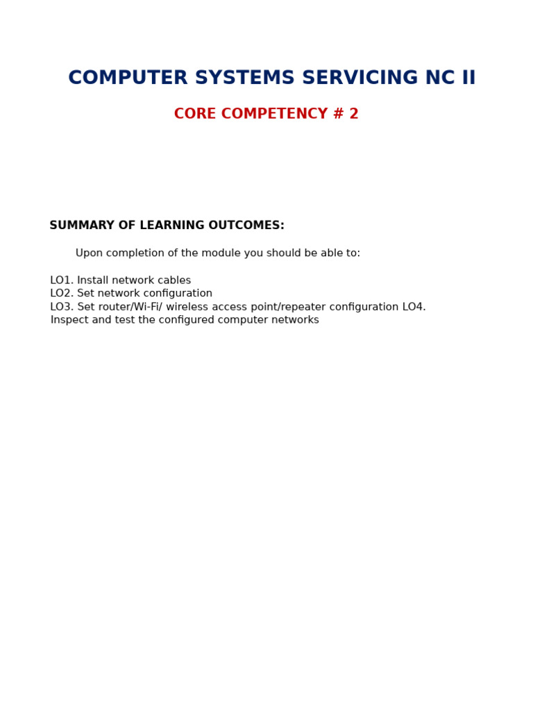 COC 2 LO1 | PDF | Computer Network | Transmission Medium