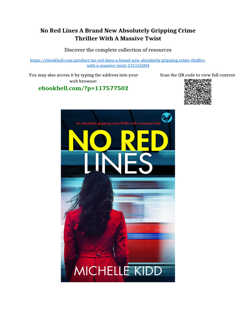 NO RED LINES a BRAND NEW absolutely gripping crime thriller with a ...