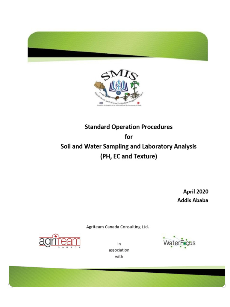 SOP For Soil and Water Labratory Edited | PDF | Ph | Eutrophication