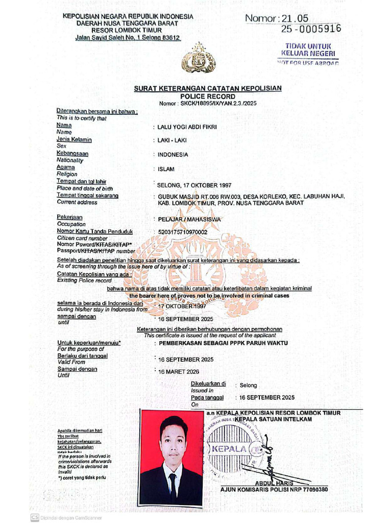 File Scan SKCK | PDF