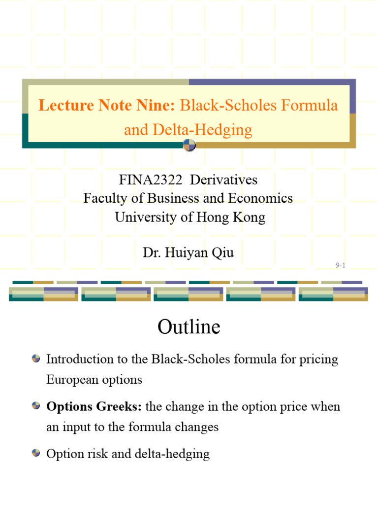 533127749 Derivatives 9 BS Formula and Delta Hedging 2 | PDF | Greeks ...