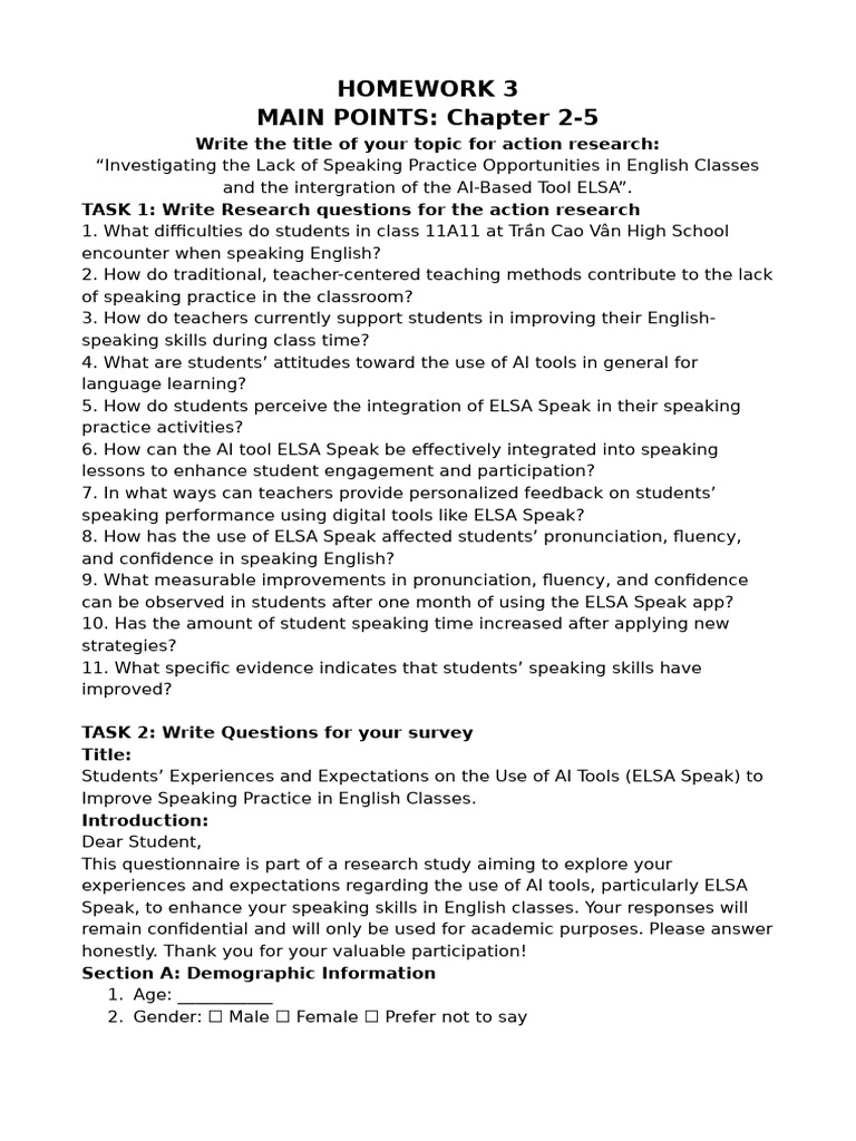 HOMEWORK 3 - Question Set | PDF | English Language | Human Communication