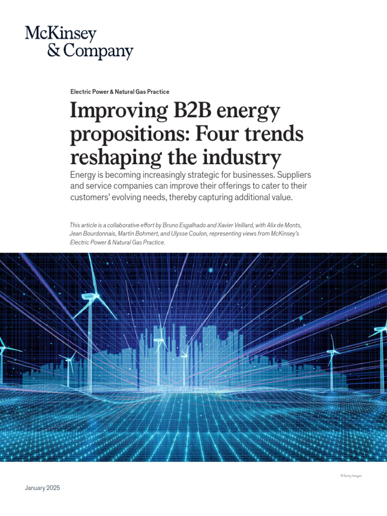 Improving b2b Energy Propositions Four Trends Reshaping The Industry ...