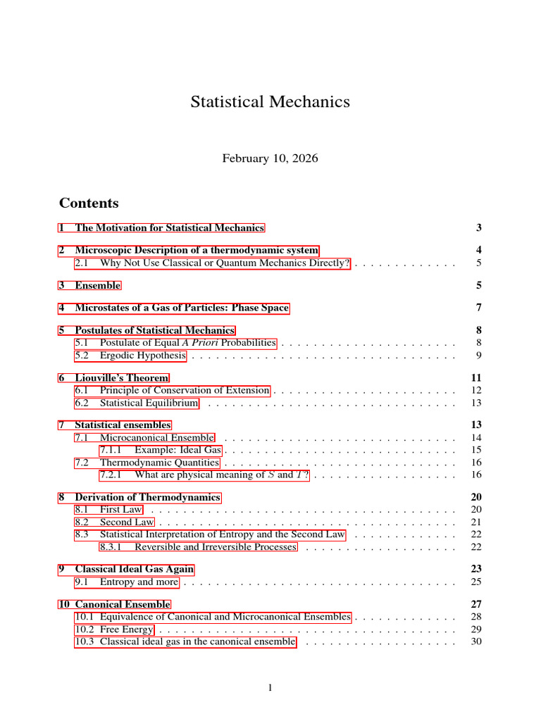 Stat-mech Till Mid Sem | PDF | Statistical Mechanics | Thermodynamics