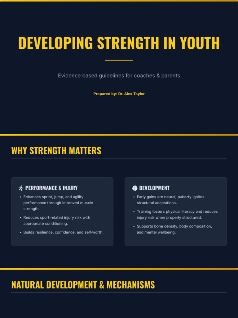 Developing Strength in Youth | PDF