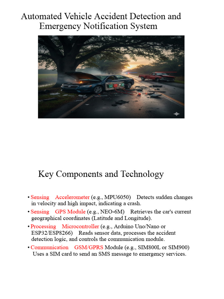 Automated Vehicle Accident Detection and Emergency Notification | PDF