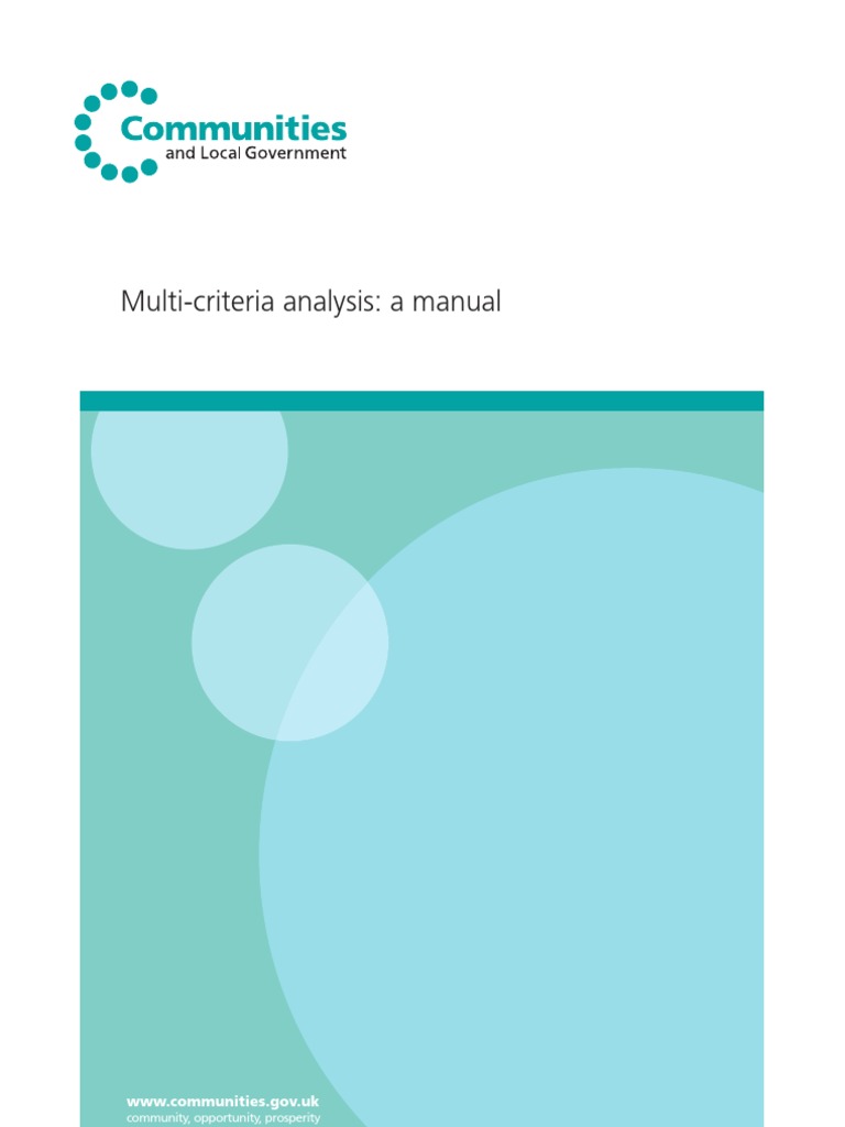 Multi Criteria Analysis | PDF | Cost–Benefit Analysis | Decision Making