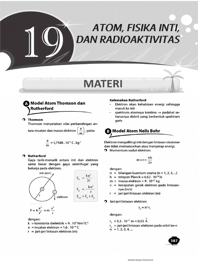 Fisika Inti Mapel Fisika Dasar SMA Kelas 10 | PDF
